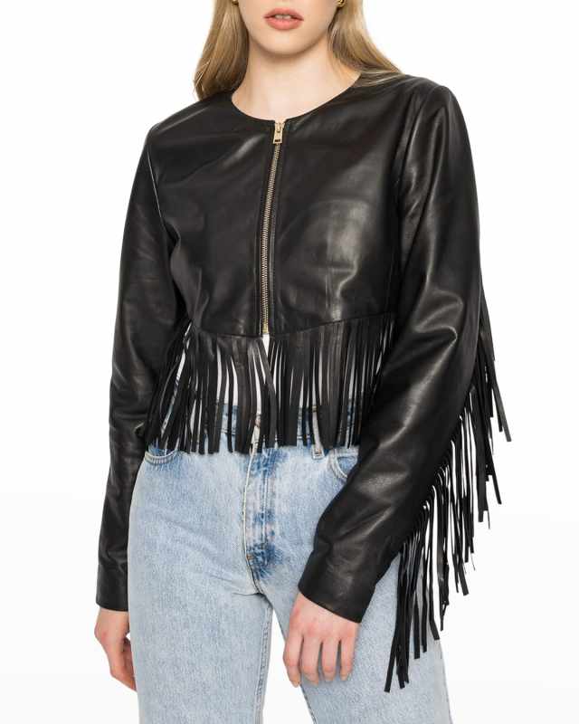 Lyndel Fringe Leather Jacket